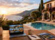 Luxury villa with swimming pool overlooking the Italian coast, representing professional short-term rental management services for premium holiday properties by Geco Vacation Rentals.